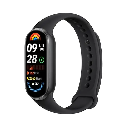 Xiaomi Smart Band 9 Global Version (2024) 1.62" Amoled Display | 233 mAh Battery | up to 21 Days of Battery Life | Over 150 Workout Modes | BT 5.4 | 50M Water Resistant - Midnight Black