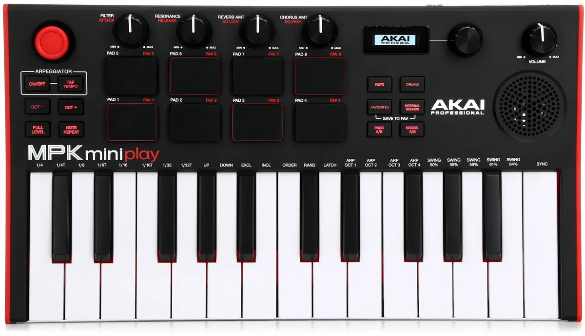 Akai MPK Mini Play MK3 keyboard with built-in speaker