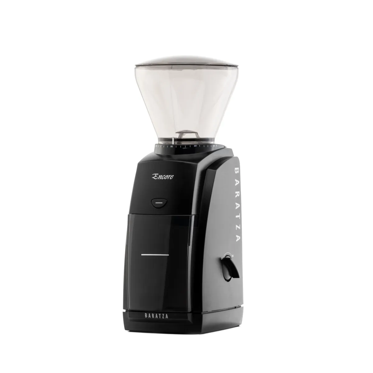 Black Baratza Encore conical burr coffee grinder