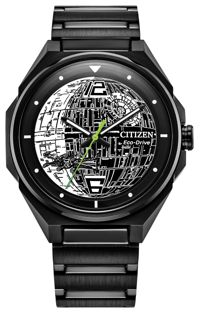 Black Citizen Eco-Drive Star Wars Death Star watch BJ6539-50W