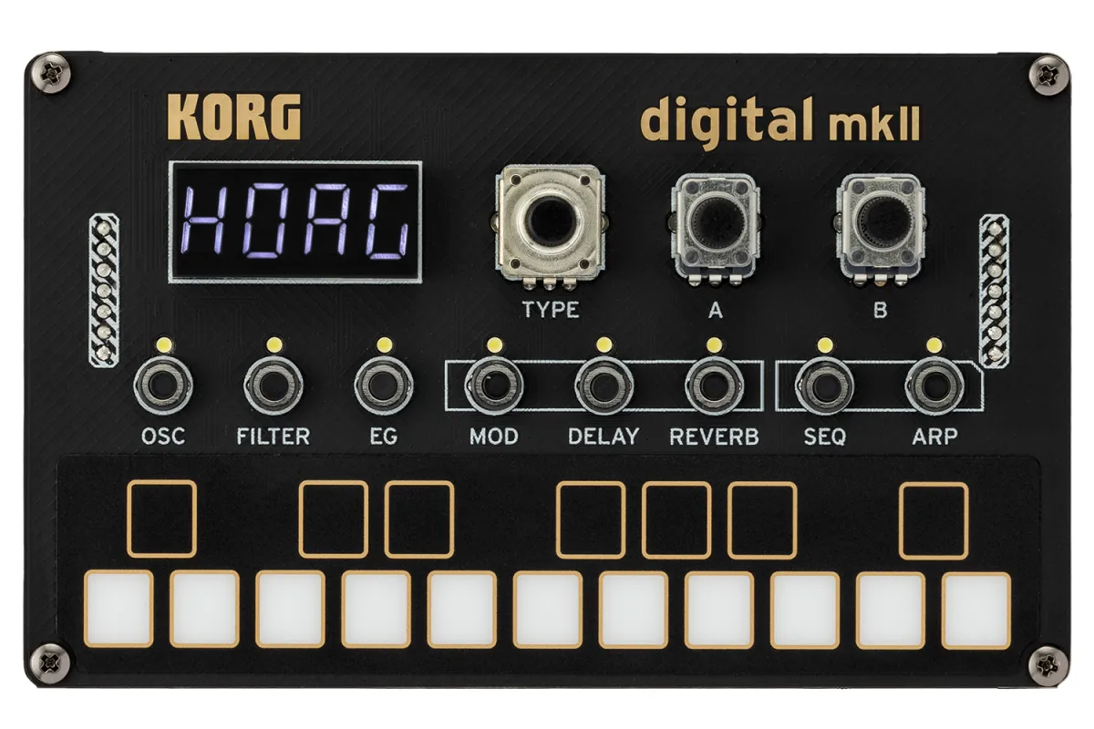 Korg NTS-1 digital kit mkII synthesizer, top view