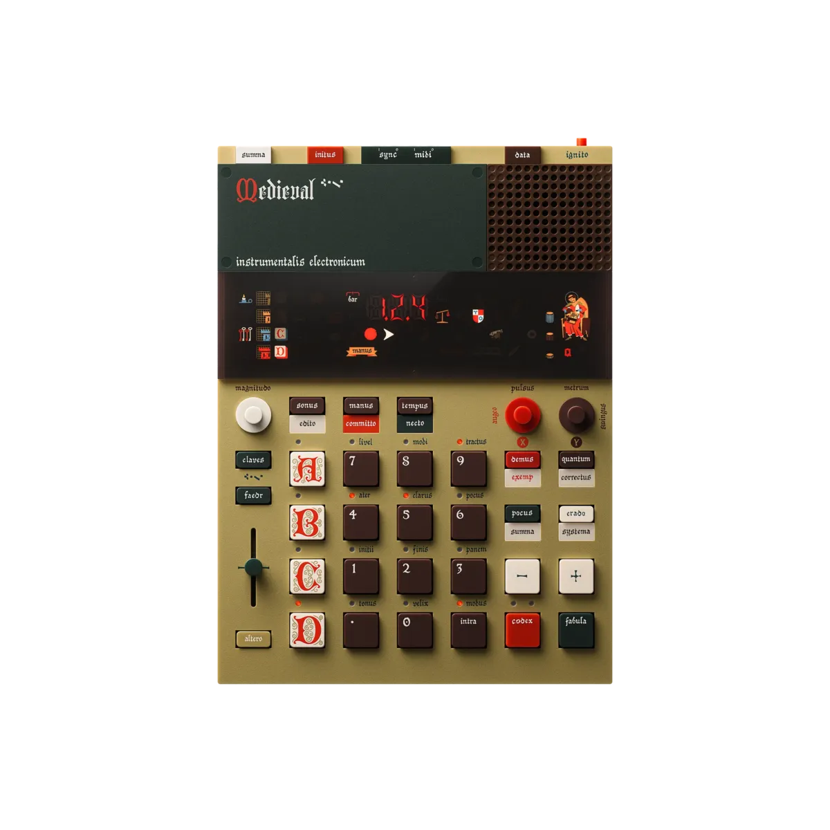 Teenage Engineering EP-1320 Medieval sampler seen from above