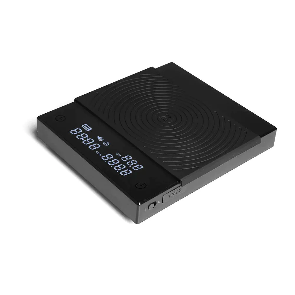 Black TIMEMORE Basic 2.0 coffee scale with timer