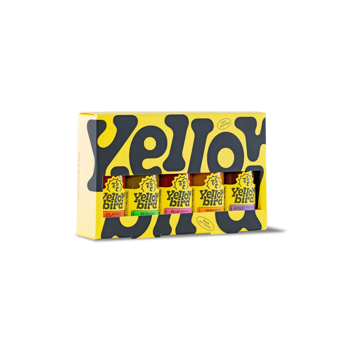 Yellowbird Classic hot sauce variety set with five 2.2-ounce bottles