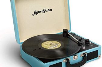 Vinyl Record Player in a Retro Suitcase