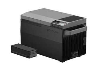 EF ECOFLOW GLACIER Portable Car Refrigerator with Extra Battery, 40Qt(38L) Electric Cooler with Ice Maker, Dual Zone WIFI APP Control(-13℉~50℉), 12/24V DC/AC For Car, Camping, Travel, Fishing, Outdoor