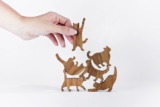 Wooden Cat Pile Set