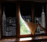 Cityscape Building Light Roller Blinds