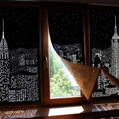 Cityscape Building Light Roller Blinds