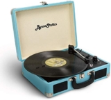 Vinyl Record Player in a Retro Suitcase