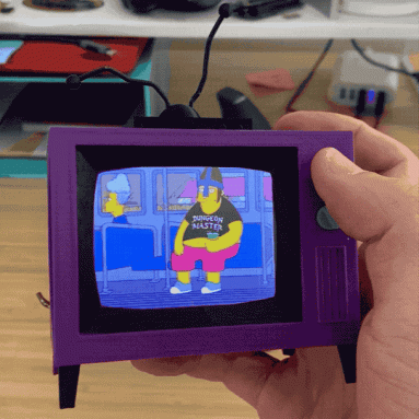 A Tiny TV That Plays Simpsons Episodes Without Internet