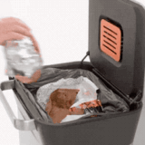 Trash Can with Built-in Trash Crusher